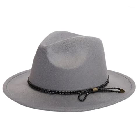 Stingy Brim Hats Vintage Fedora Hat Women Imitation Woolen Winter Felt ...