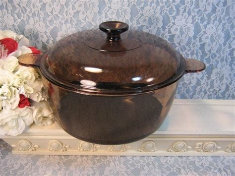 Corning Corningware Visions Cookware Glass Dutch Oven Vintage