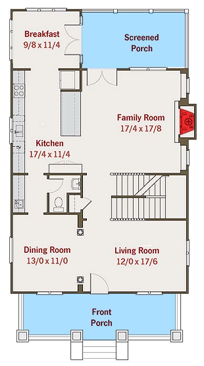 Traditional Four Square House Plan - 50100PH | Architectural Designs - House Plans