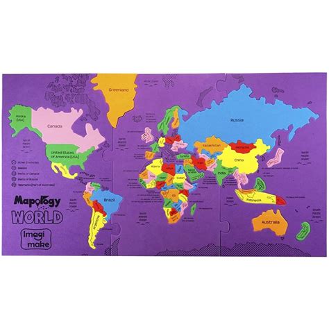 Imagimake: Mapology World- World Map and Its Countries- Learning Aid & Educational Toy- Jigsaw ...