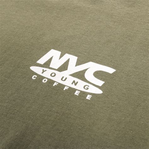 YOUNG COFFEE PETER SUTHERLAND NYC TEE MILITARY GREEN | TODAY CLOTHING