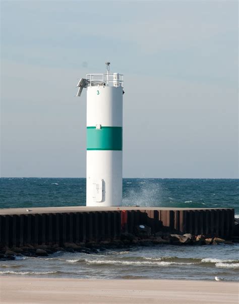 Lighthouse, Pentwater Pier, Pentwater, MI | Pentwater, Lake huron, Lake michigan