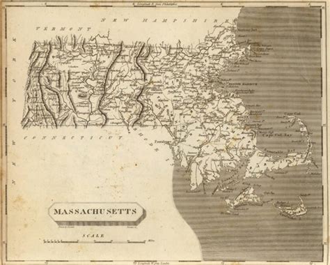 Old Historical City, County and State Maps of Massachusetts