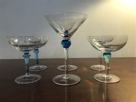 Set of 6 Bombay Sapphire Cocktail Martini Glasses - Artedeco - Online ...