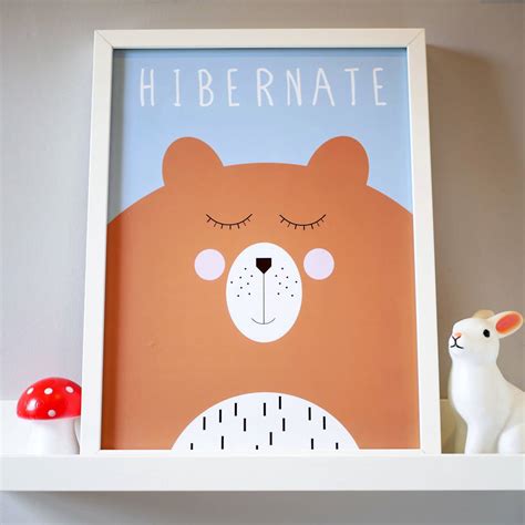 bear nursery print by happy paper | notonthehighstreet.com