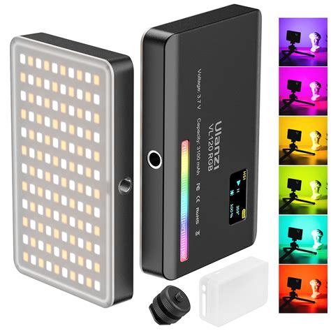 Buy ULANZI VL120 RGB Video Light, Pocket LED On-Camera Light, Built-in 3100mAh Rechargeable ...