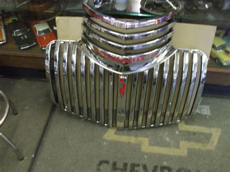 Buy 1941-46 Chevy truck grille ORIG NEWLY [triple] PLATED. MINT L@@@@K ...