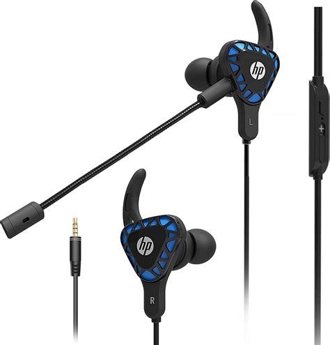 HP Auriculares para juegos con micrófono Deep Bass Auriculares in-ear con micrófono dual ...