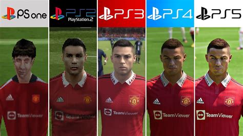 PS5 vs PS4 vs PS3 vs PS2 vs PS1 | FIFA - Comparación de Gráficos y Caras (4k 60fps) - YouTube