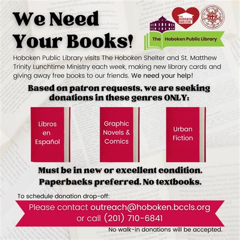 Book Donations - Hoboken Public Library