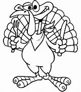 Turkey Ready For Dinner Coloring Page  Free Printable Pages sketch template