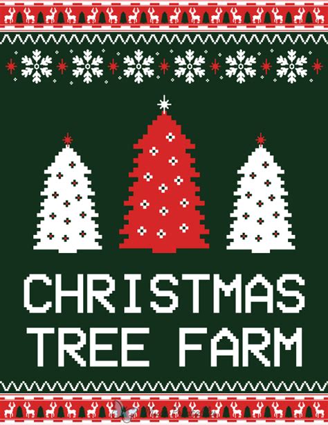 Printable Christmas Tree Farm Sign