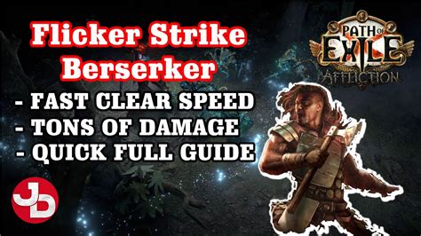 PoE 3.23 | FAST Flicker Strike Berserker Build | Path of Exile 3.23 - YouTube