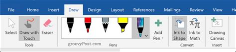 How To Draw With Pen On Word : Then you can select a pen to draw with.