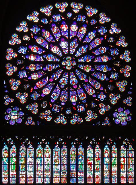 Notre Dame Cathedral Stained Glass Windows The south rose window of ...