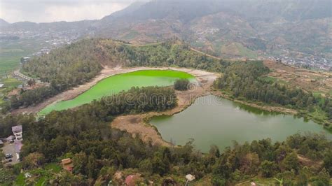 Telaga Warna Lake at Plateau Dieng Stock Photo - Image of volcano, telaga: 134268842