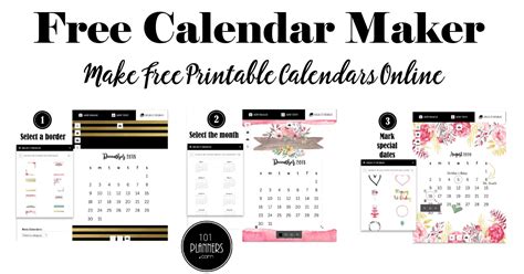 FREE Calendar Maker with 101 Custom Calendar Templates