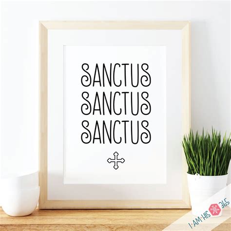 Sanctus Sanctus Sanctus Prayer Print Catholic Prayer - Etsy