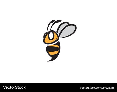 Creative bumble bee logo Royalty Free Vector Image