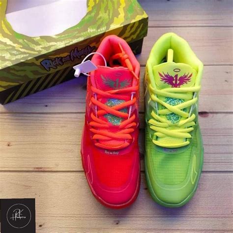 Puma LaMelo Ball MB1 X Rick And Morty Jasmine Green/Rose Size 14 376682 01 New ...