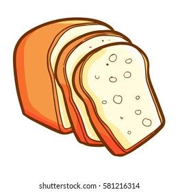 Funny Yummy Sliced Bread Cartoon Style Stock Vector (Royalty Free) 581216314 | Shutterstock