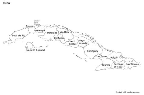 Sample Maps for Cuba (black-white) | Mapa de cuba, Mapas, Cuba