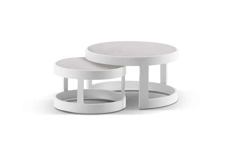 Coast White Round Coffee Table Set - Modern Style