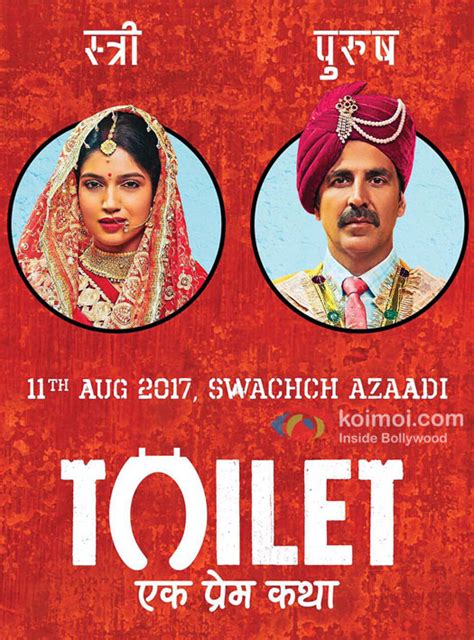 Here's First Look Quirky Poster Of Akshay & Bhumi Starrer Toilet-Ek ...