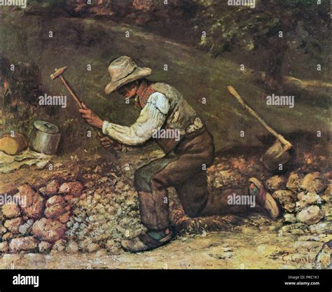 Courbet Gustave - the Stonebreaker Stock Photo - Alamy