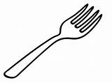 Fork Clipart Etc Sketch Coloring Page sketch template