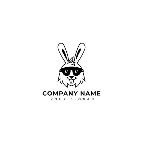 Cool Bunny logo vector design template 17495872 Vector Art at Vecteezy