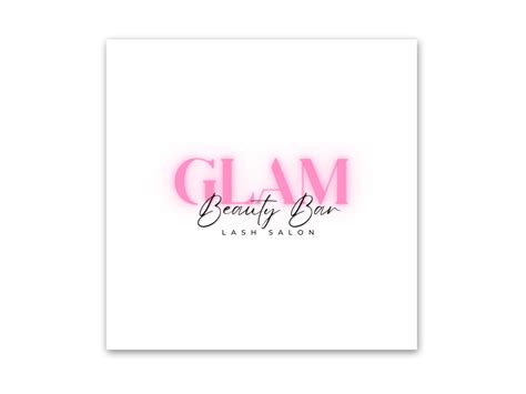 DIY Beauty Salon Logo Pink Neon Small Business Logo Design - Etsy