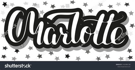 Charlotte Womans Name Stars Pattern Hand Stock Vector (Royalty Free ...