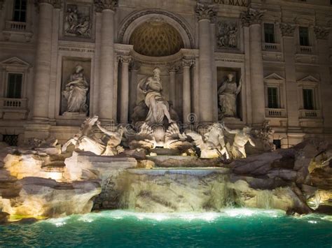 Trevi Fountain in the Night Stock Photo - Image of empire, italian ...