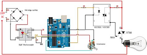 AC TRIAC Dimmer Arduino Schematic