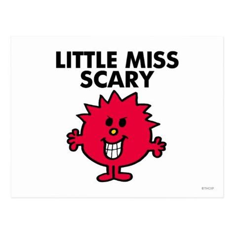 Cartoon Postcards - No Minimum Quantity | Zazzle | Little miss, Scary characters, Mr men little miss