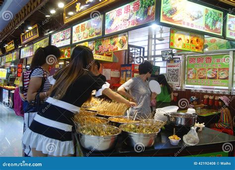 Shenzhen, China: Delicious Food Street Landscape Editorial Stock Photo ...