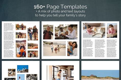 12x12 Family Photobook Template | Photo book, Family stories, Text layout