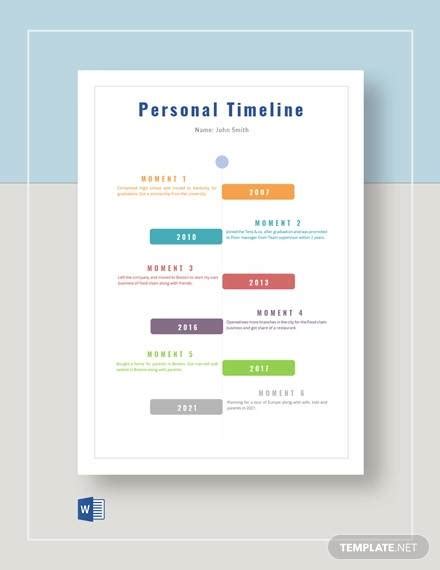 FREE 19+ Personal Timeline Samples in PDF | PSD