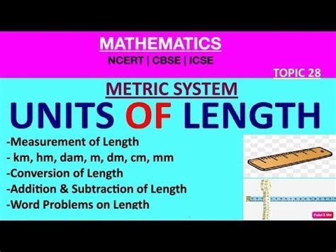 Metric system ( Measurement of Length)(Conversion of units- km/dam/hm/m/dm/cm/mm)