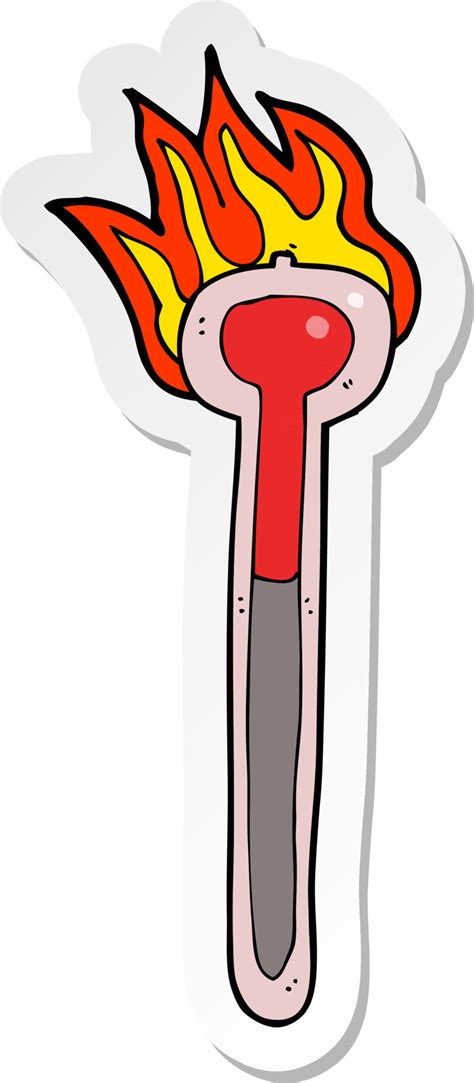 sticker of a cartoon hot thermometer 8381152 Vector Art at Vecteezy