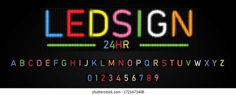 Led Sign Font Numbers Designvector Illustration Stock Vector (Royalty ...