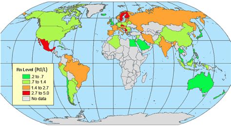 Radon World Map ~ EXODOINVEST