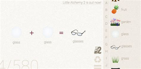 How to make Glasses in Little Alchemy - HowRepublic