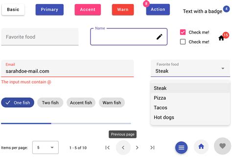 Free Angular Material UI library to design modern web apps - Justinmind