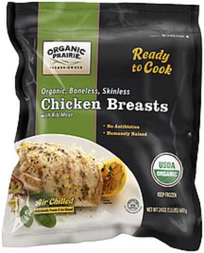 Organic Prairie Organic Boneless Skinless Chicken Breasts - 24 oz, Nutrition Information | Innit