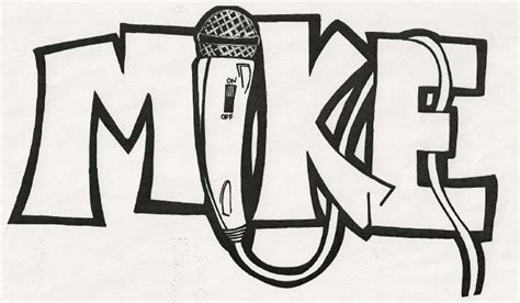 Mike name drawing | Name drawings, Graffiti, Name art