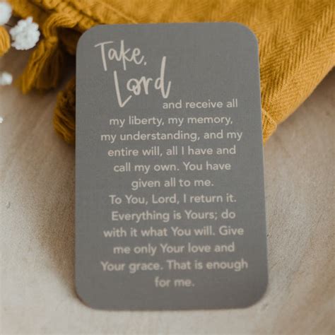 Take Lord | Suscipe Catholic Prayer Card | Abundance of Grace – Abundance of Grace Prints