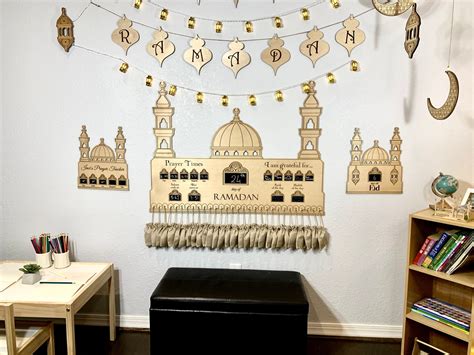 Ramadan Decoration Kids Ramadan Corner, Ramadan Timetable, Gratitude Chart, Daily Ayat Hadith ...