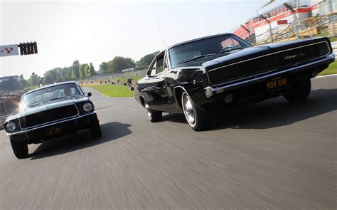 1968 CHARGER R/T DRIVER LOOKING BACK AT BULLITT STEVE MCQUEEN MUSTANG ...